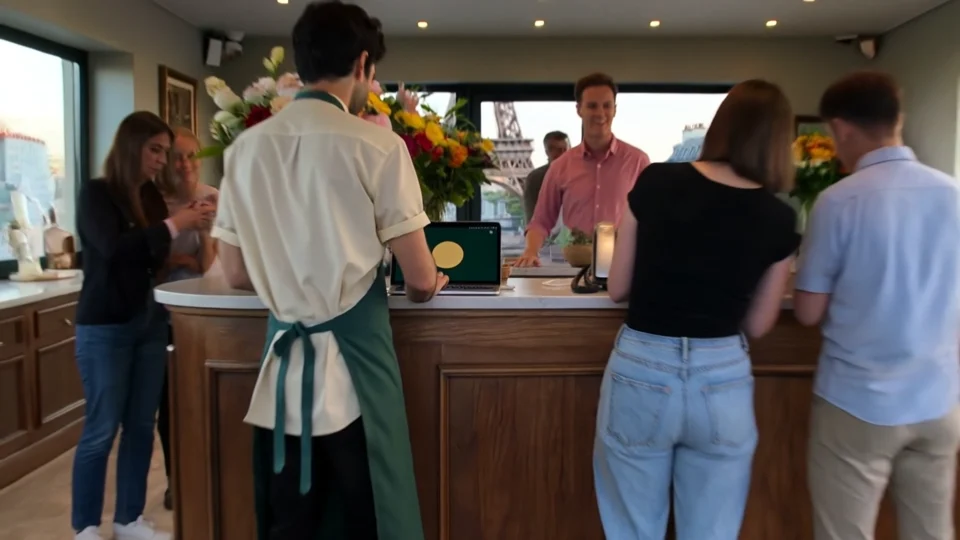 Customers welcomed into a local shop that became visible on Google thanks to local SEO